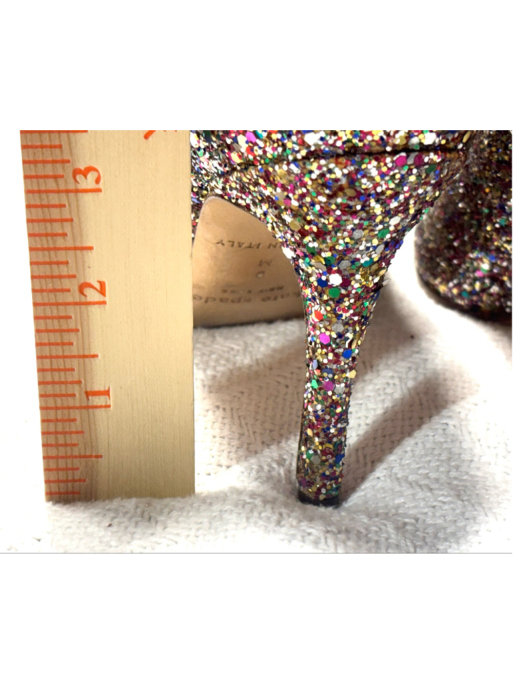 Kate Spade Karolina Multicolor Glitter Pumps Heels Size 9 EUC Dopamine Statement - Picture 7 of 11